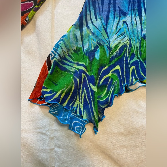 Pleats Collection by Pings Imports Blouse Button Front Y2K Floral Top Medium - Picture 3 of 8